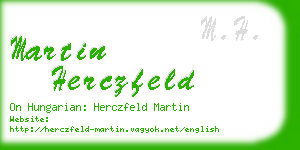 martin herczfeld business card